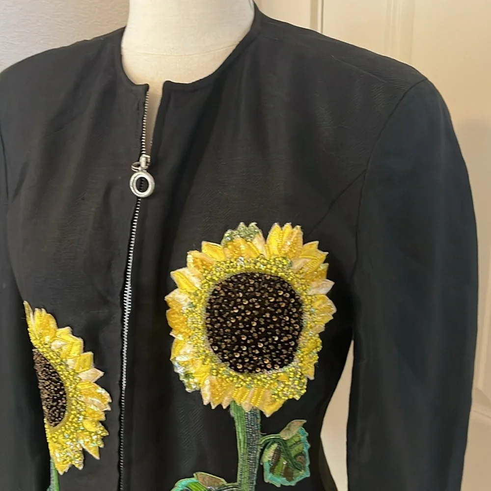 Rare Emanuel Ungaro sunflower jacket, size 4 - Picture 3 of 8